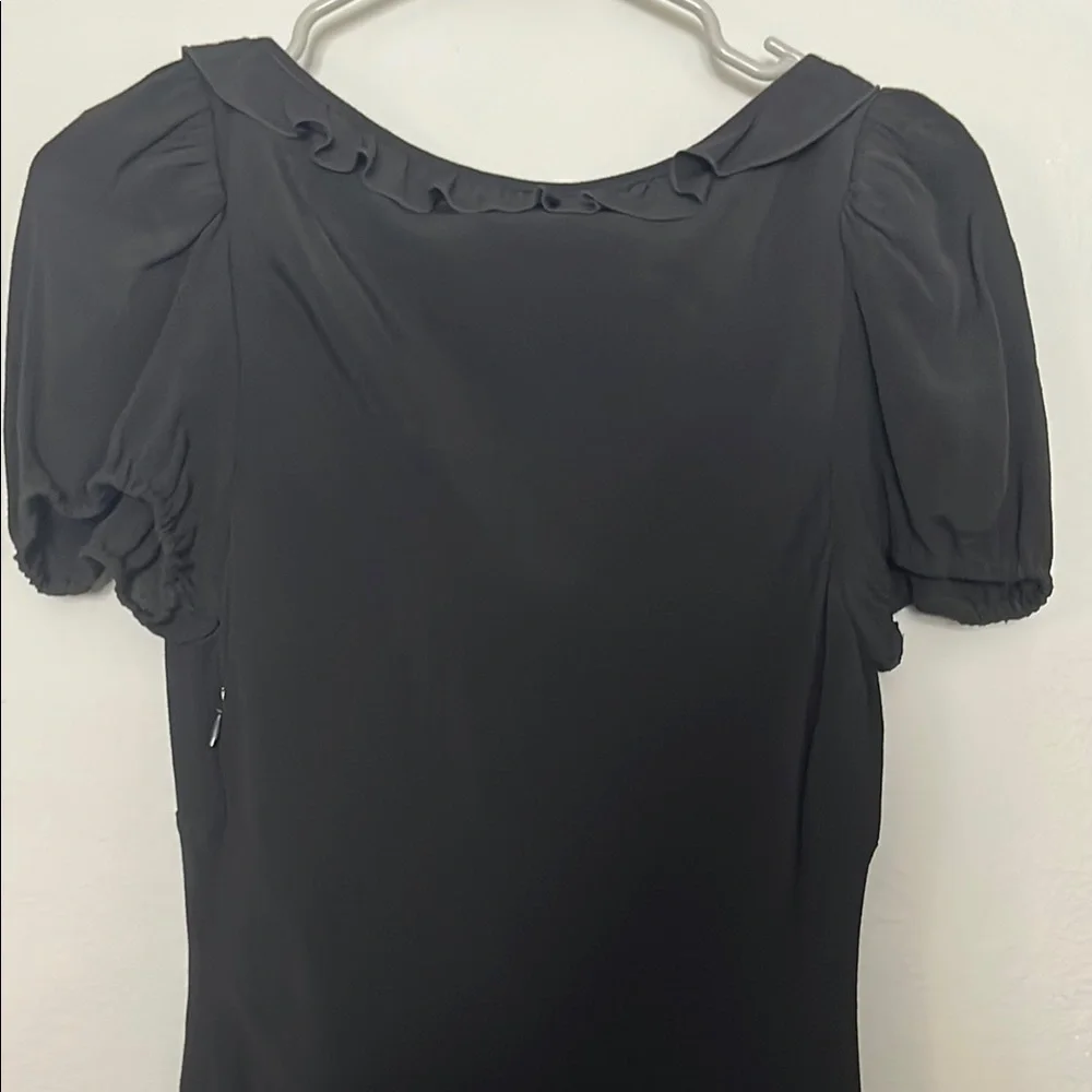 Sunday Best Black Puff Sleeve Sweetheart Gown - Picture 4 of 5
